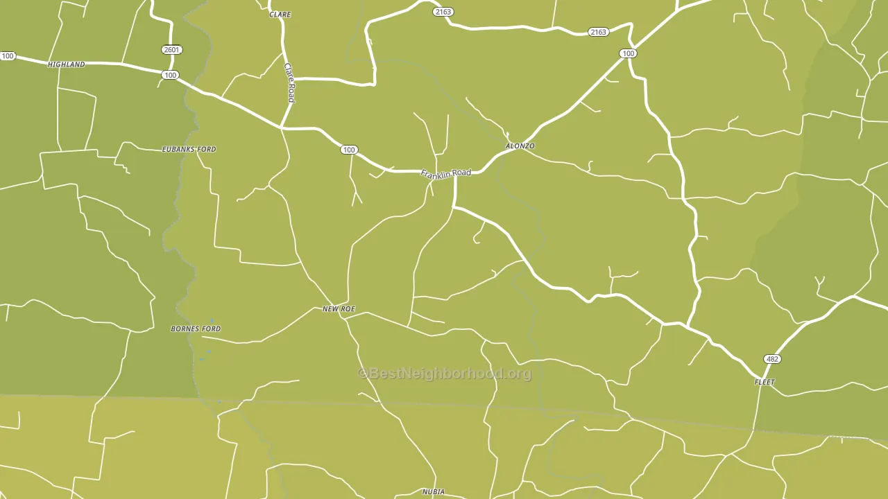 New Roe, KY block-group voter-turnout map
