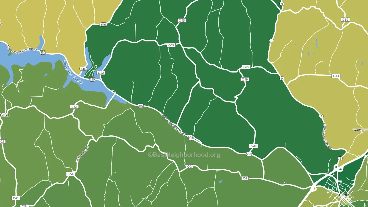 New Rumley, OH block-group voter-turnout map