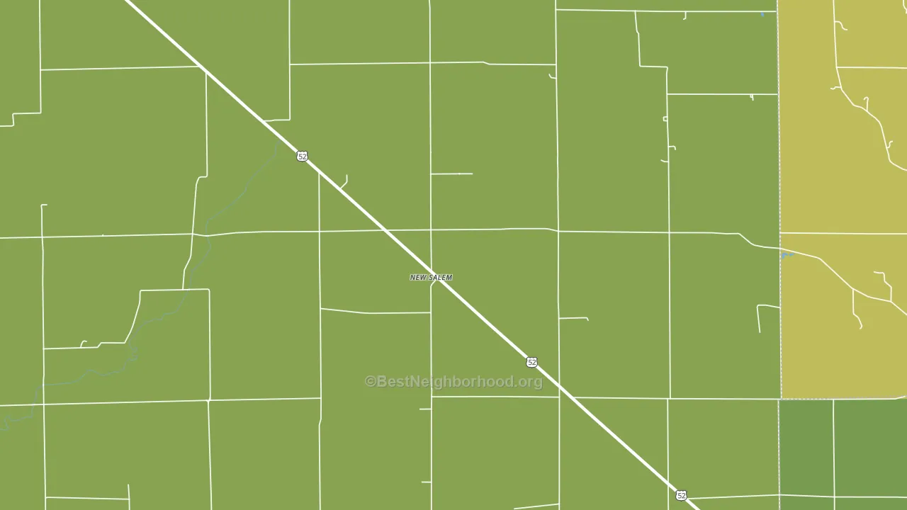 New Salem, IN block-group voter-turnout map