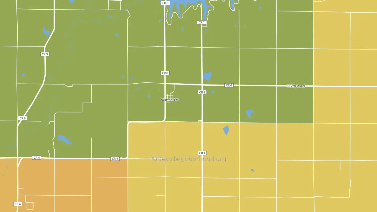 New Salem, KS block-group voter-turnout map
