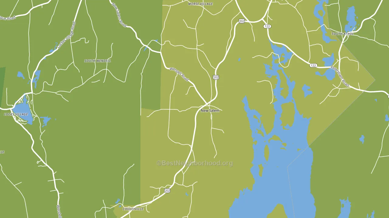 New Salem, MA block-group voter-turnout map