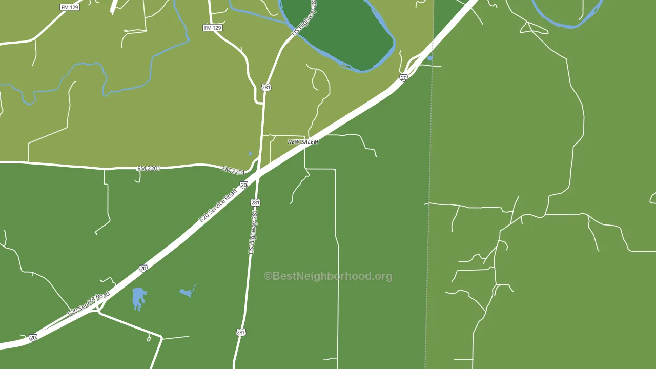 New Salem, TX block-group voter-turnout map