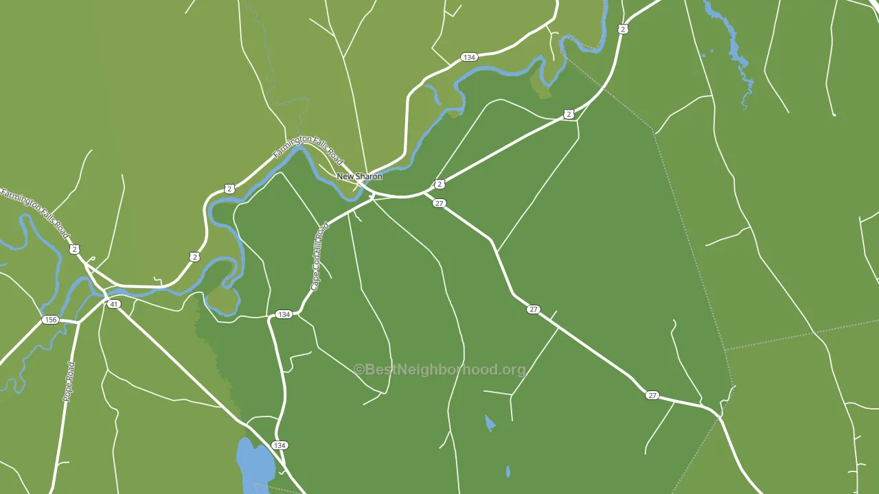 New Sharon, ME block-group voter-turnout map