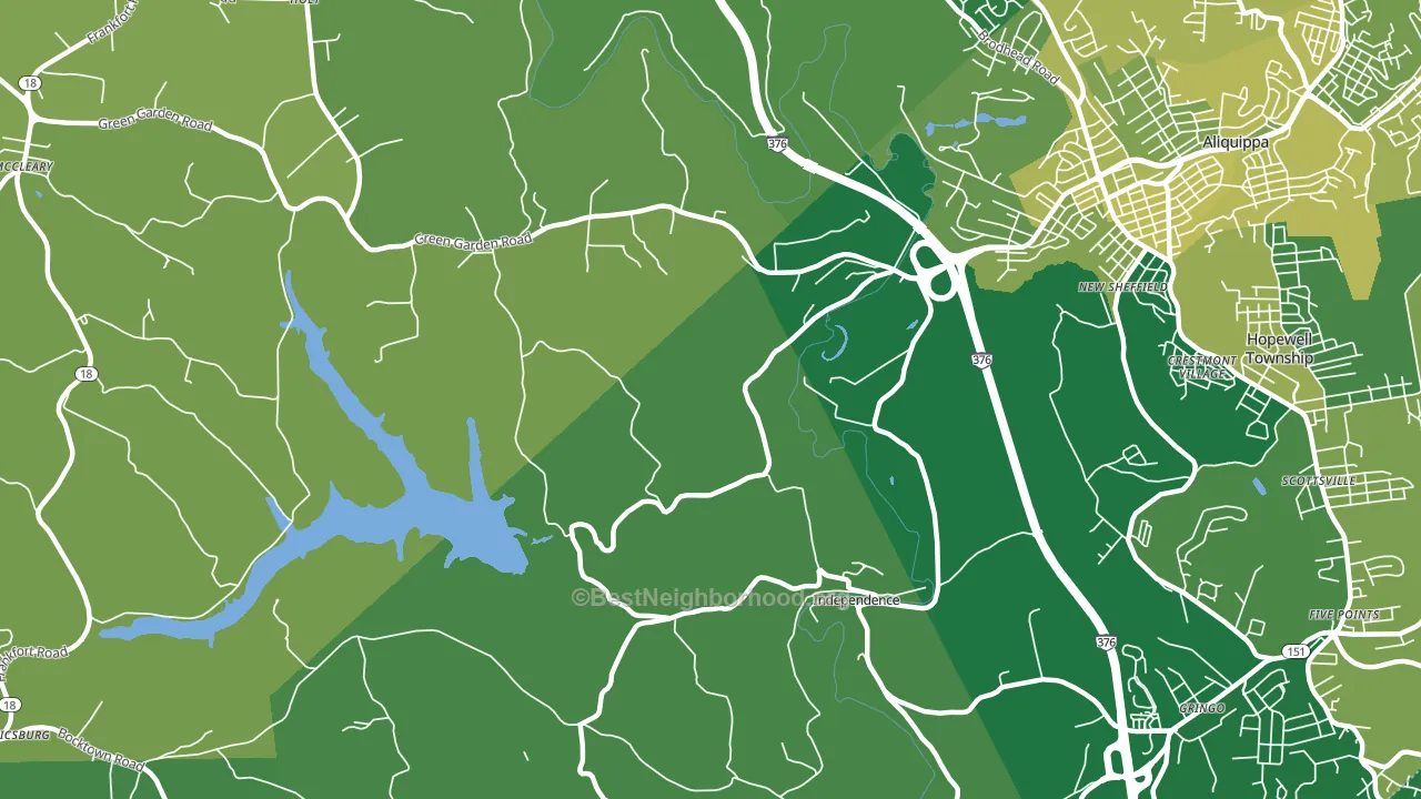 New Sheffield, PA block-group voter-turnout map