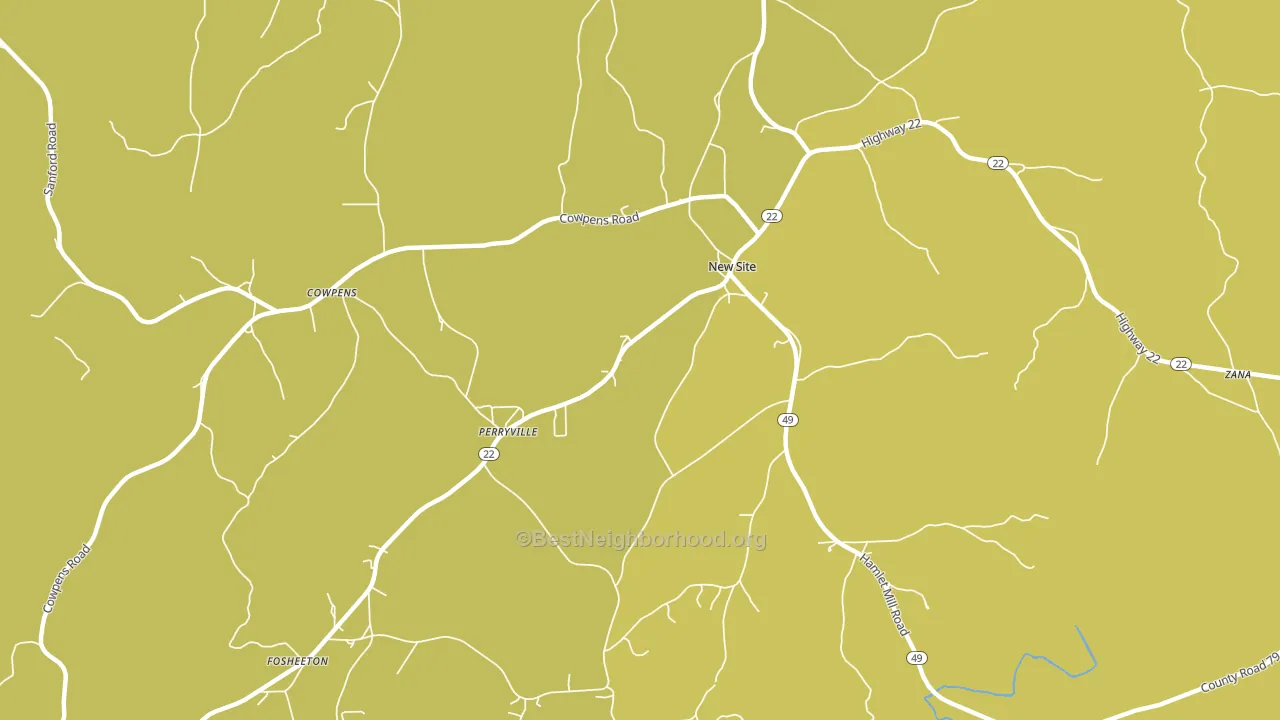 New Site, AL block-group voter-turnout map