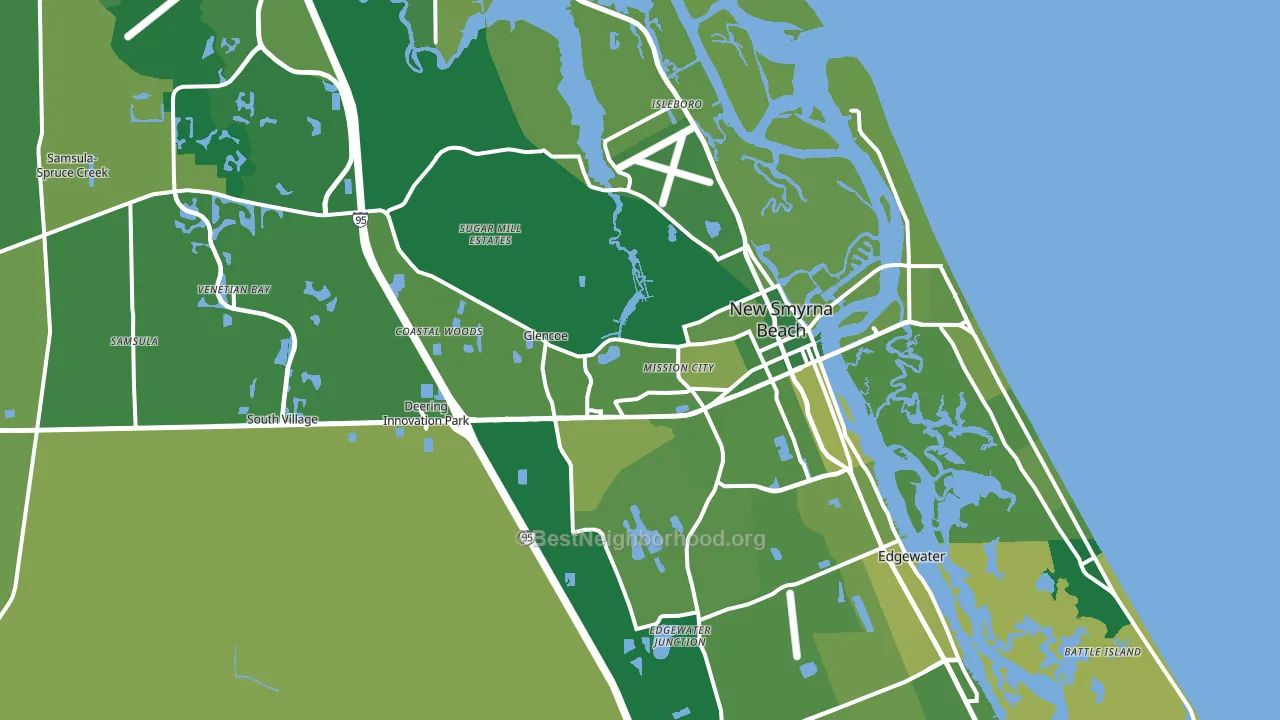 New Smyrna Beach, FL block-group voter-turnout map
