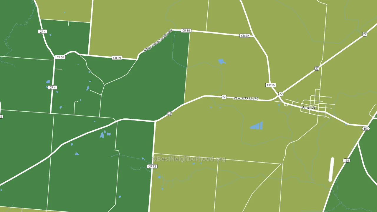 New Strasburg, OH block-group voter-turnout map