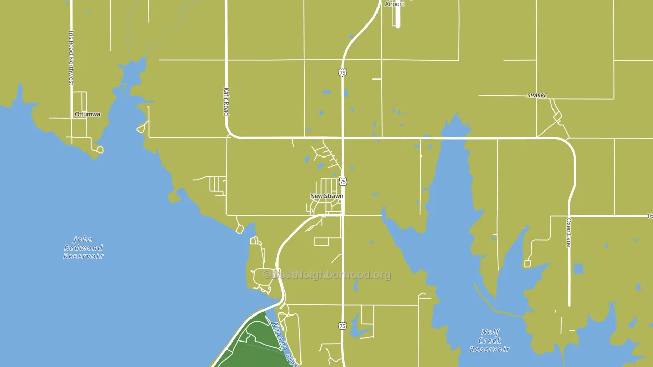 New Strawn, KS block-group voter-turnout map