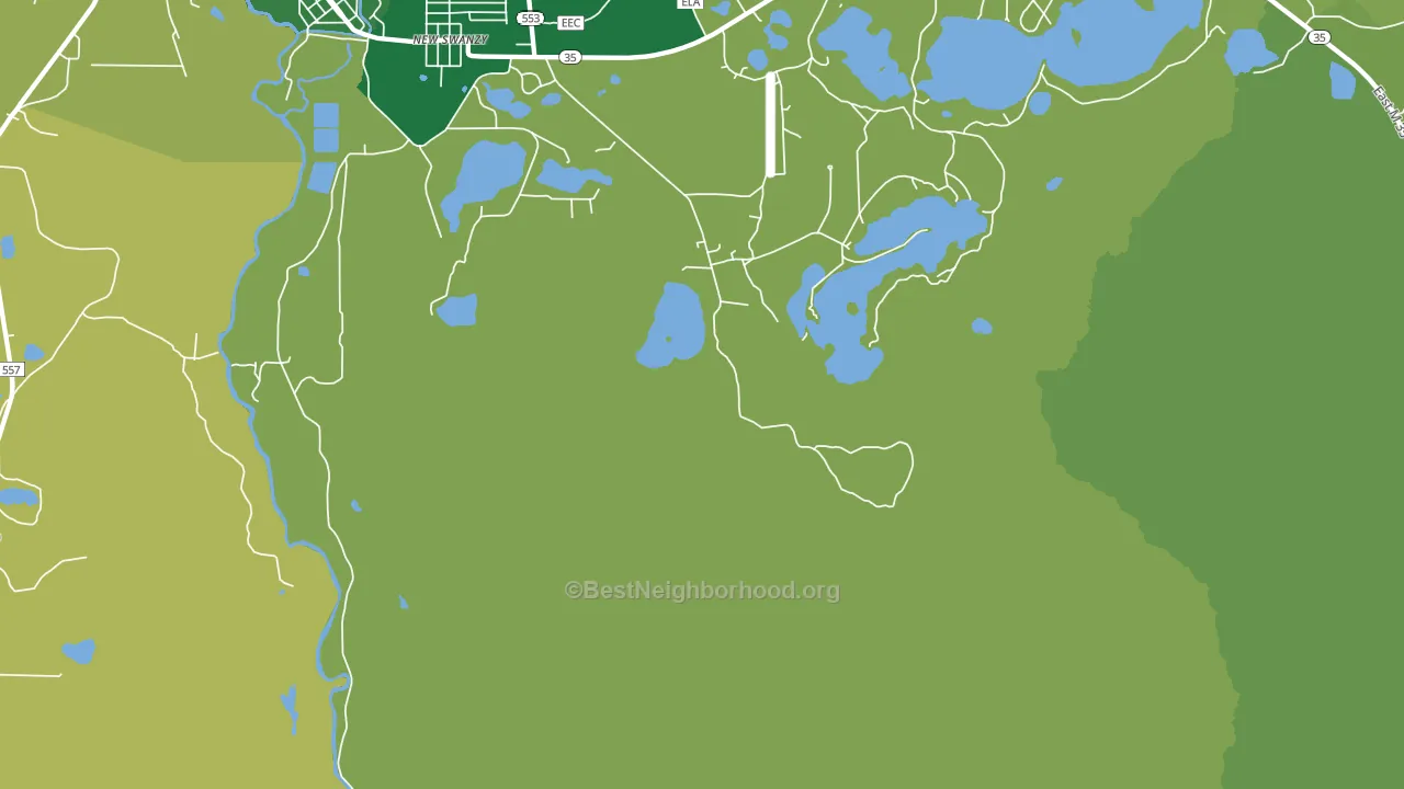 New Swanzy, MI block-group voter-turnout map