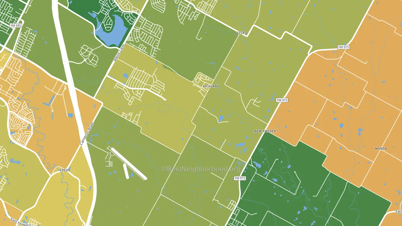 New Sweden, TX block-group voter-turnout map
