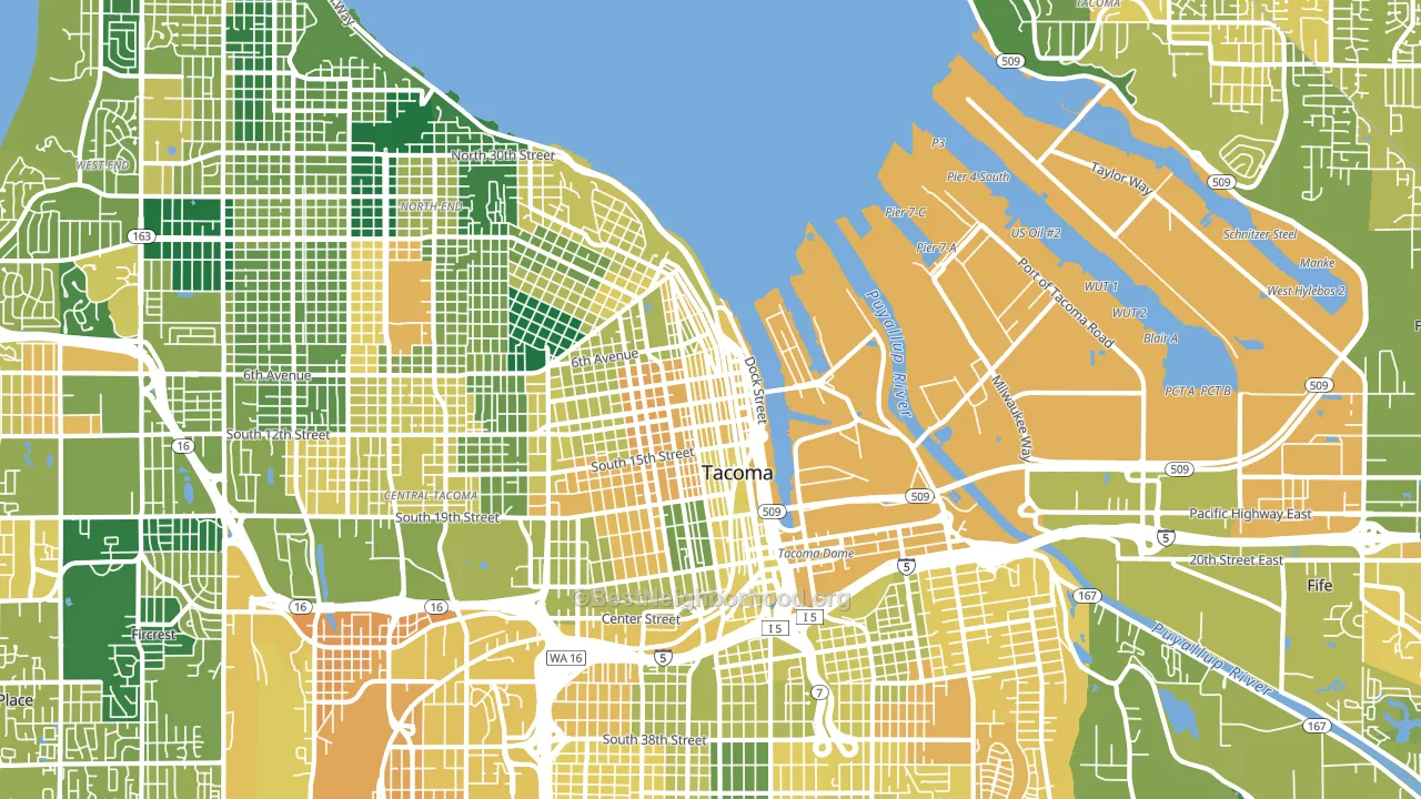 New Tacoma, Tacoma, WA block-group voter-turnout map