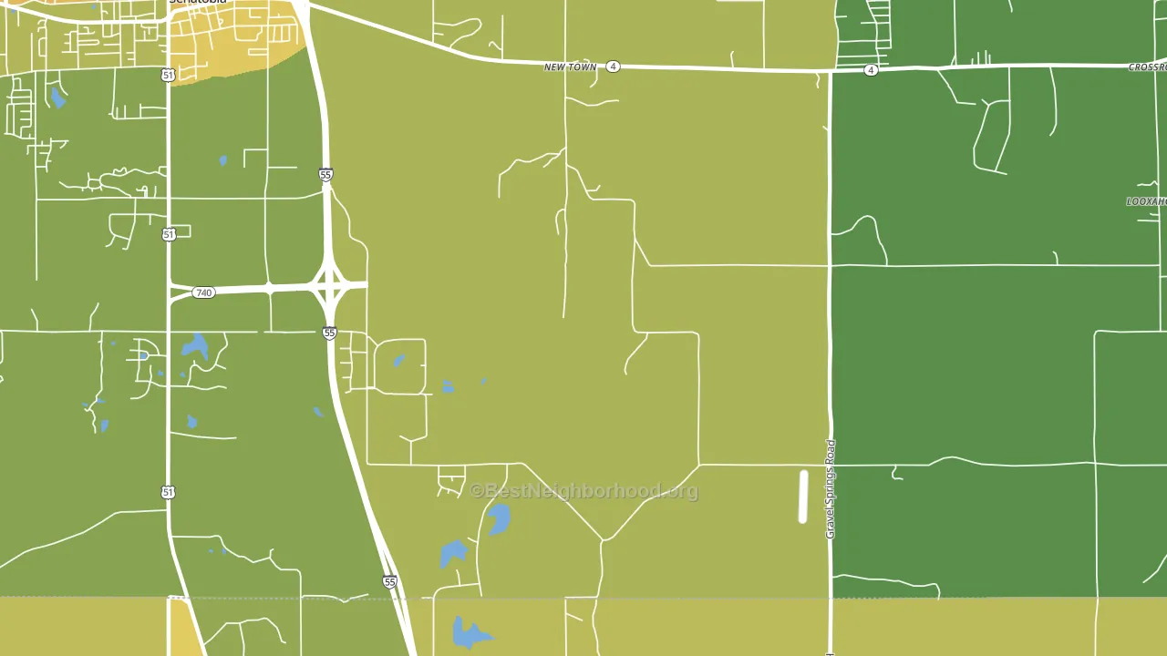 New Town, MS block-group voter-turnout map