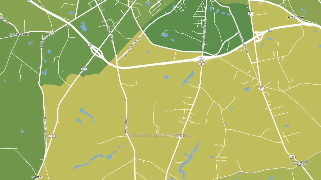 New Town, NC block-group voter-turnout map