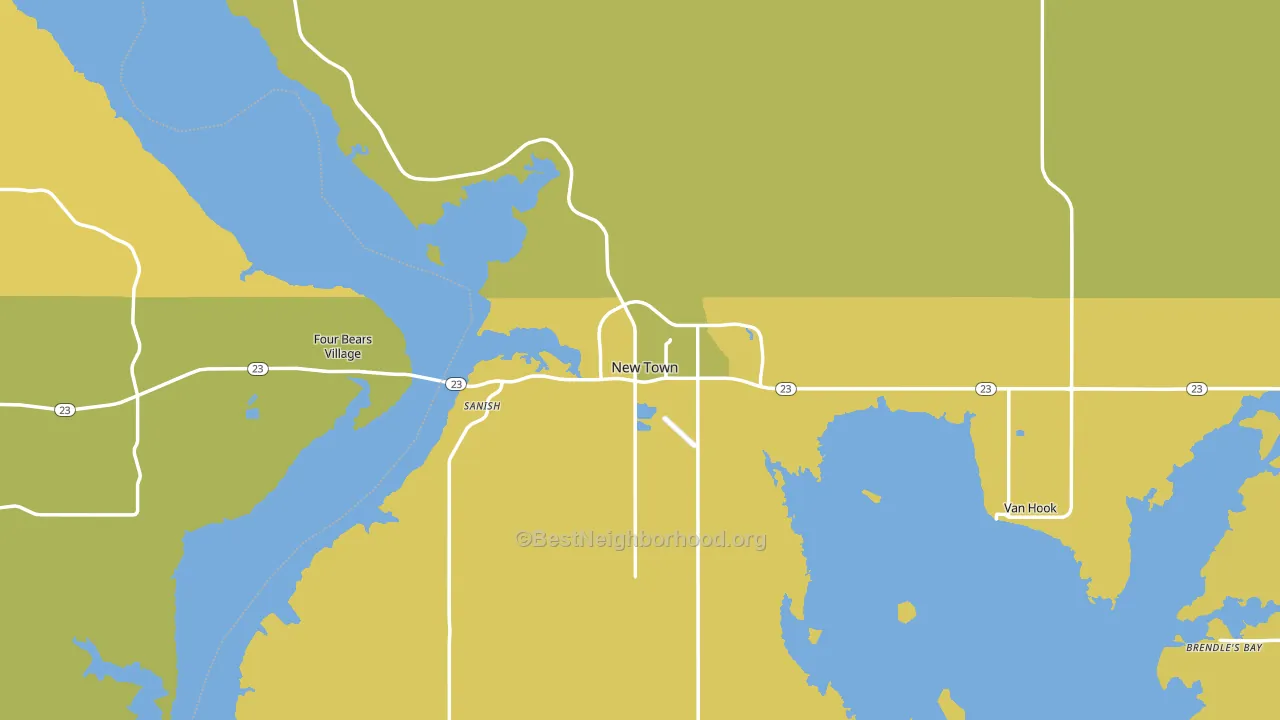 New Town, ND block-group voter-turnout map