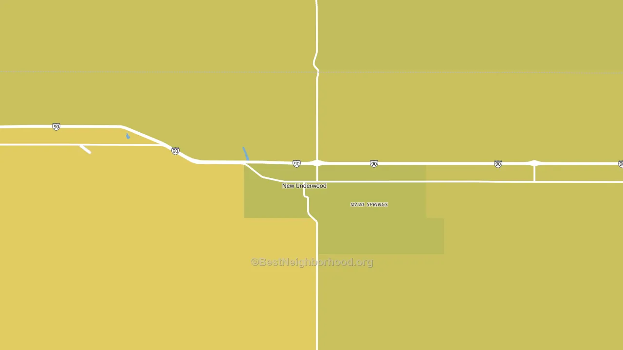 New Underwood, SD block-group voter-turnout map
