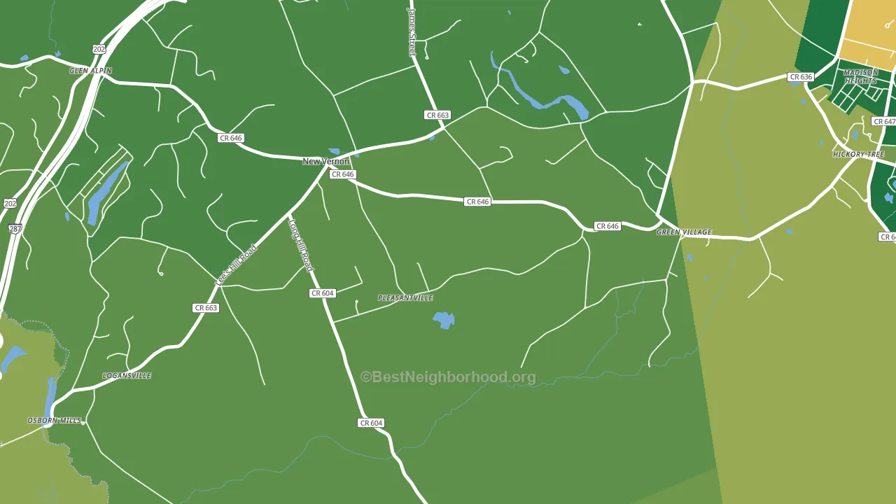 New Vernon, NJ block-group voter-turnout map