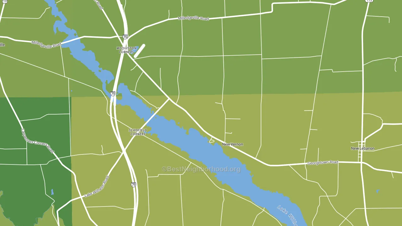 New Vernon, PA block-group voter-turnout map