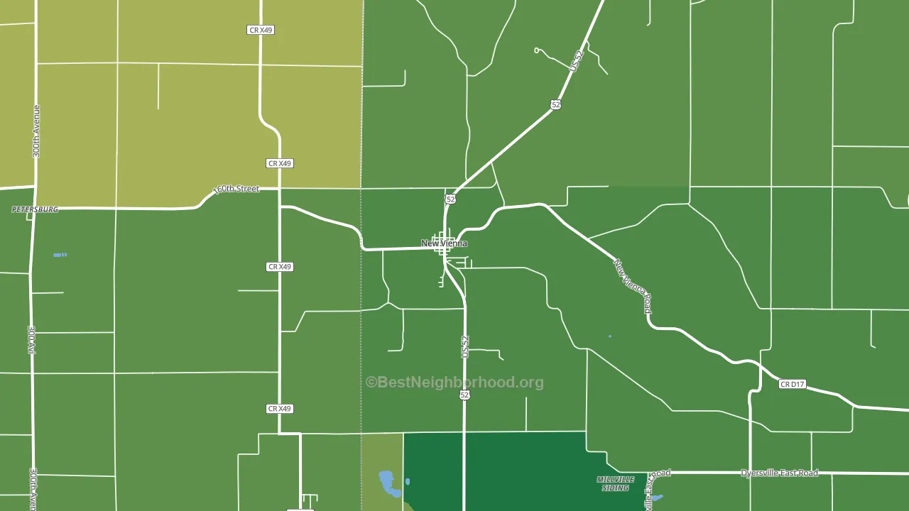 New Vienna, IA block-group voter-turnout map