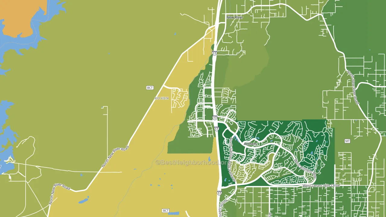 New Village, New River, AZ block-group voter-turnout map