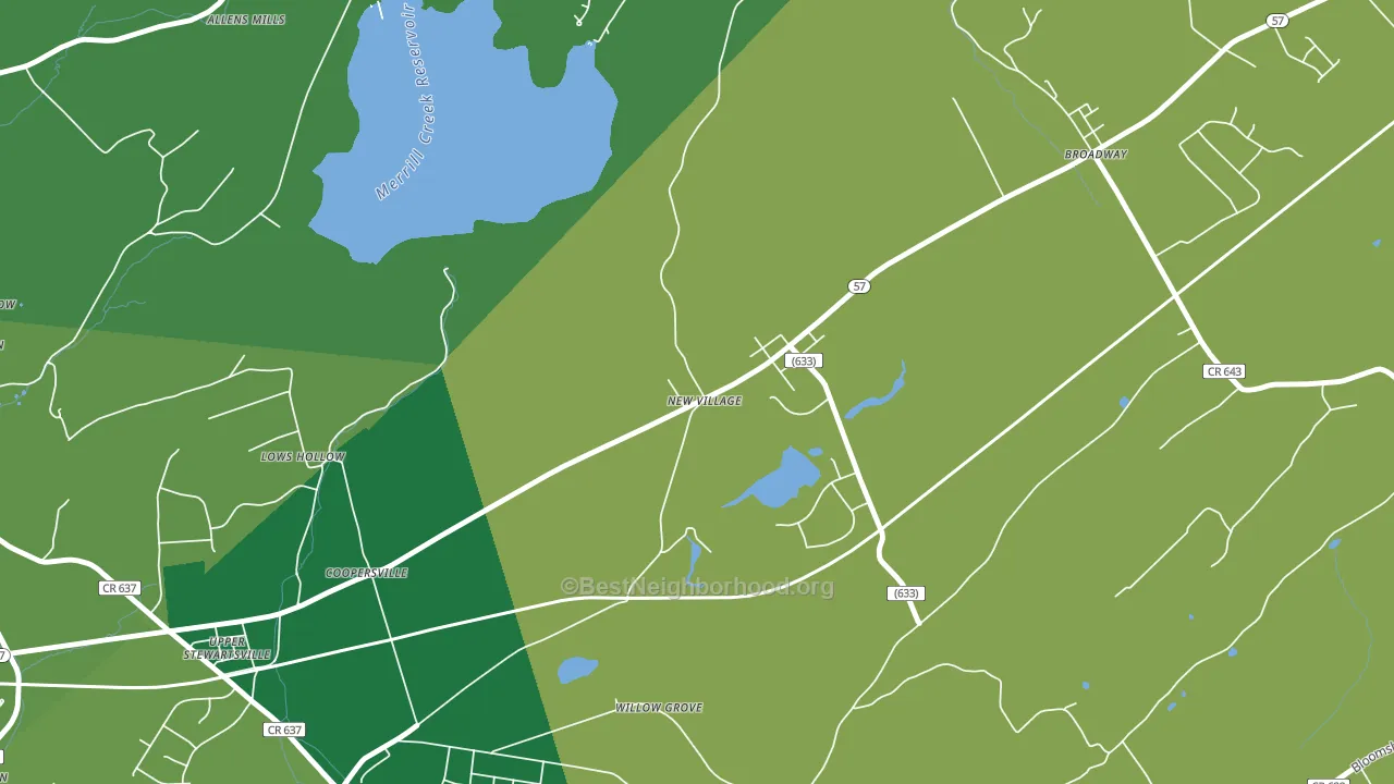 New Village, NJ block-group voter-turnout map