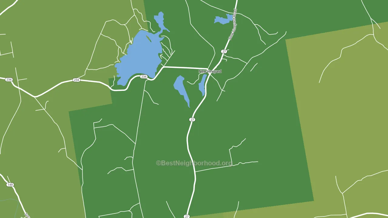 New Vineyard, ME block-group voter-turnout map