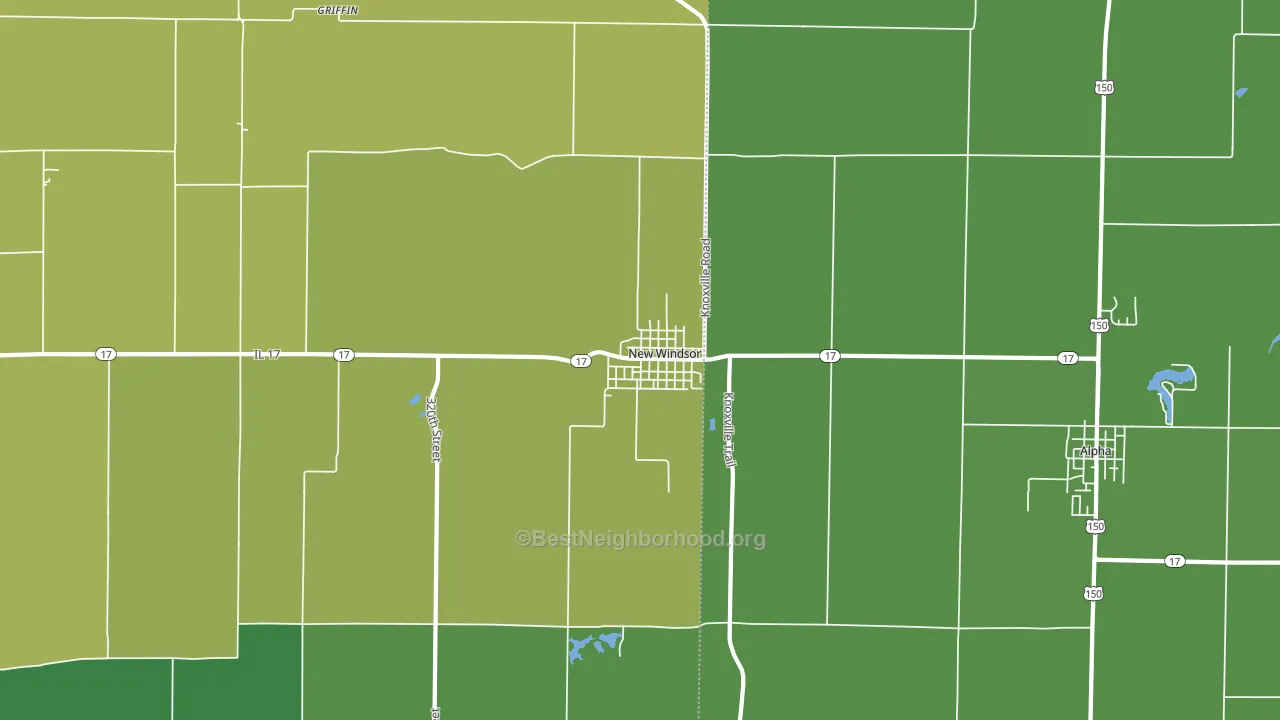 New Windsor, IL block-group voter-turnout map