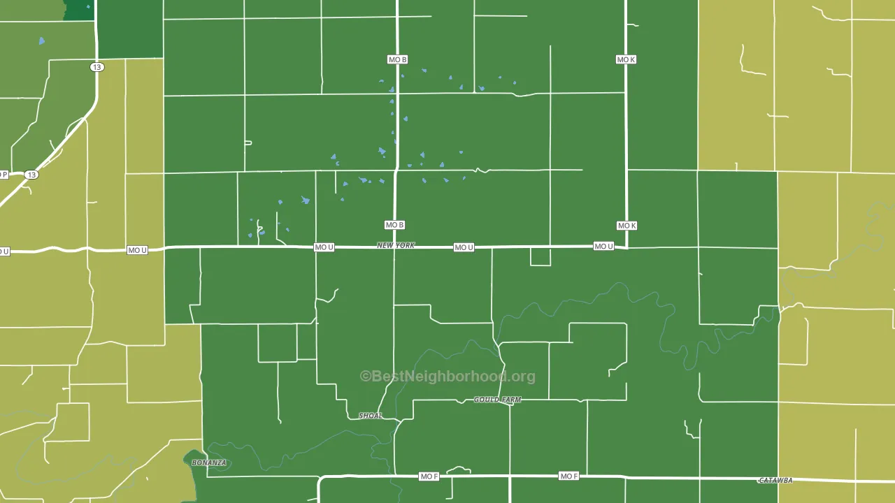 New York, MO block-group voter-turnout map