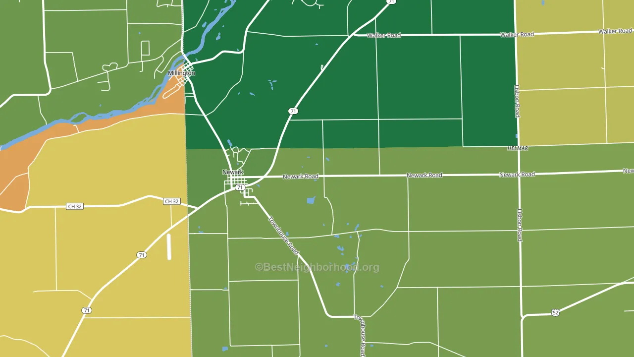 Newark, IL block-group voter-turnout map