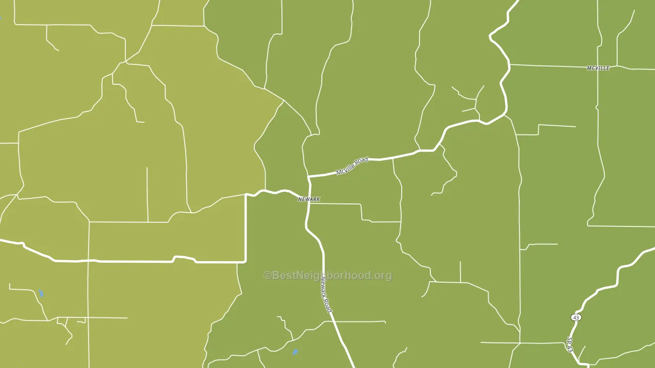 Newark, IN block-group voter-turnout map