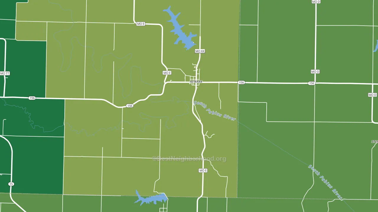 Newark, MO block-group voter-turnout map