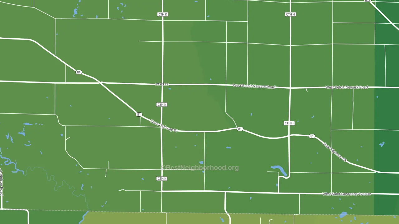 Newark, WI block-group voter-turnout map