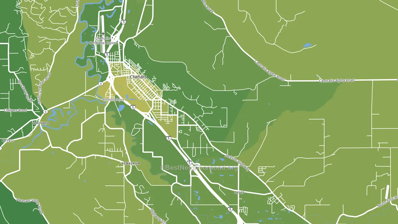 Newaukum, WA block-group voter-turnout map