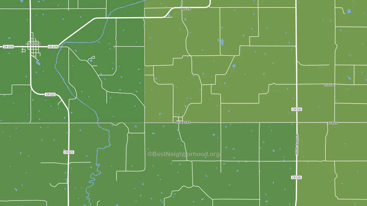Newbern, IA block-group voter-turnout map