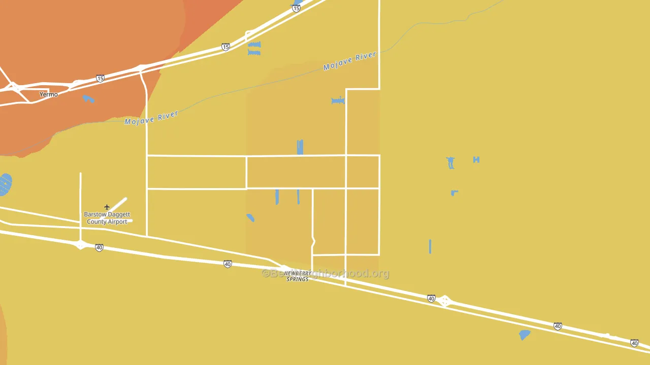 Newberry Springs, CA block-group voter-turnout map