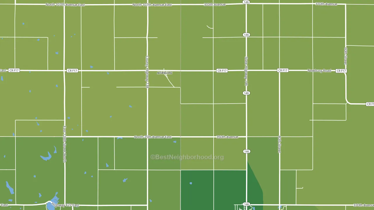 Newburg, IA block-group voter-turnout map