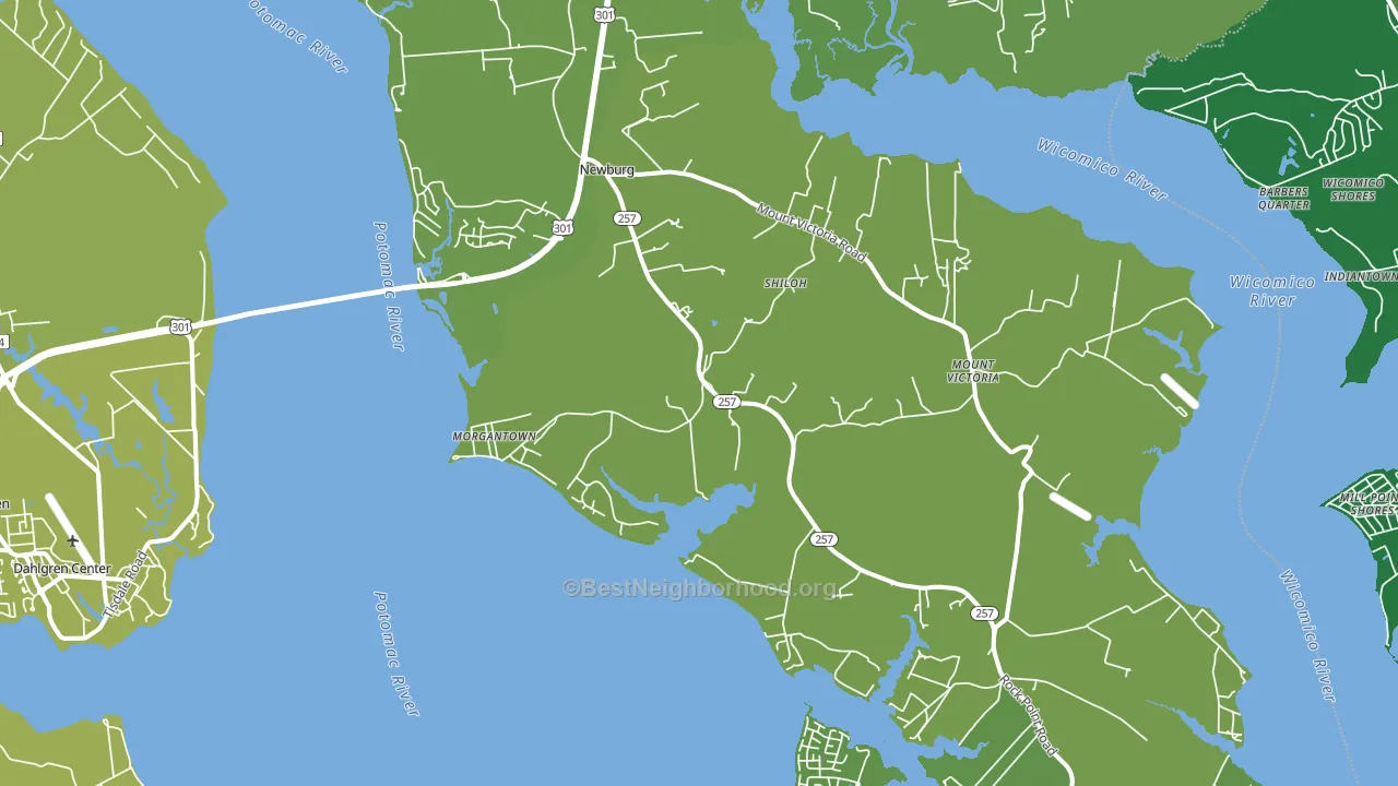 Newburg, MD block-group voter-turnout map