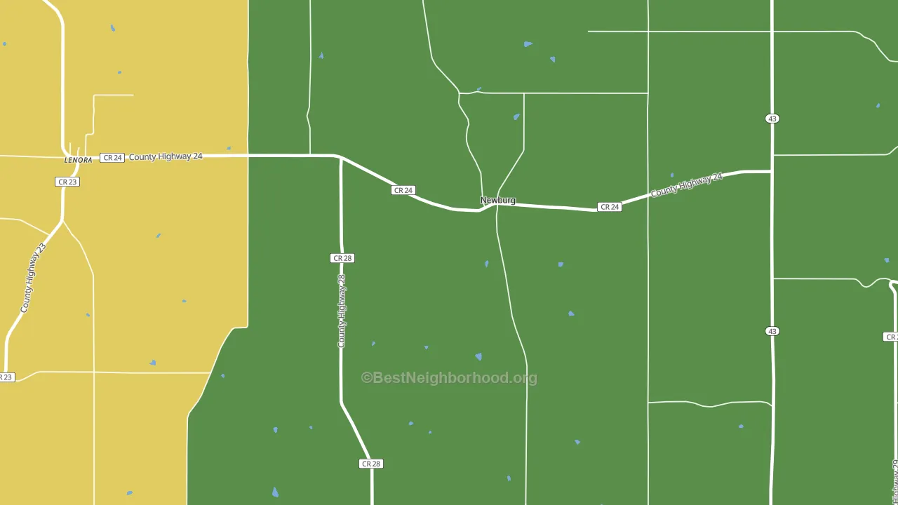 Newburg, MN block-group voter-turnout map