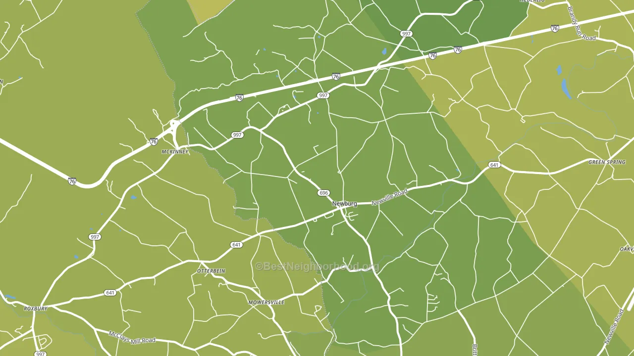 Newburg, PA block-group voter-turnout map