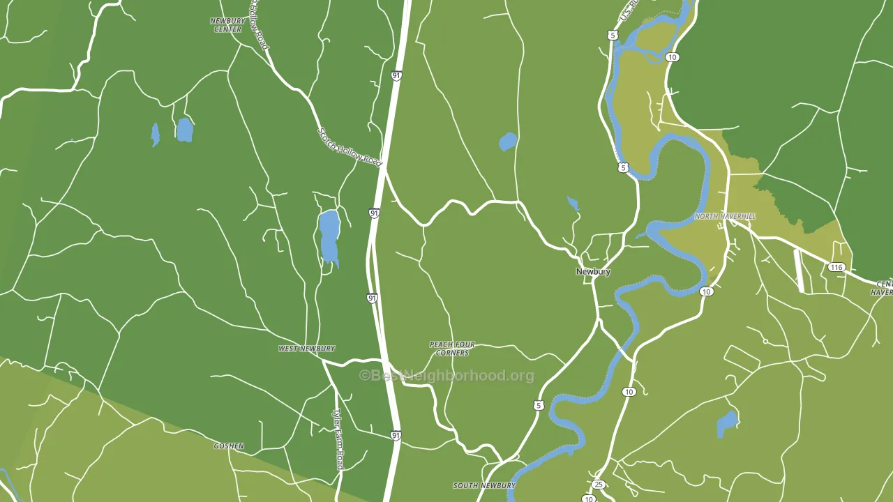 Newbury, VT block-group voter-turnout map