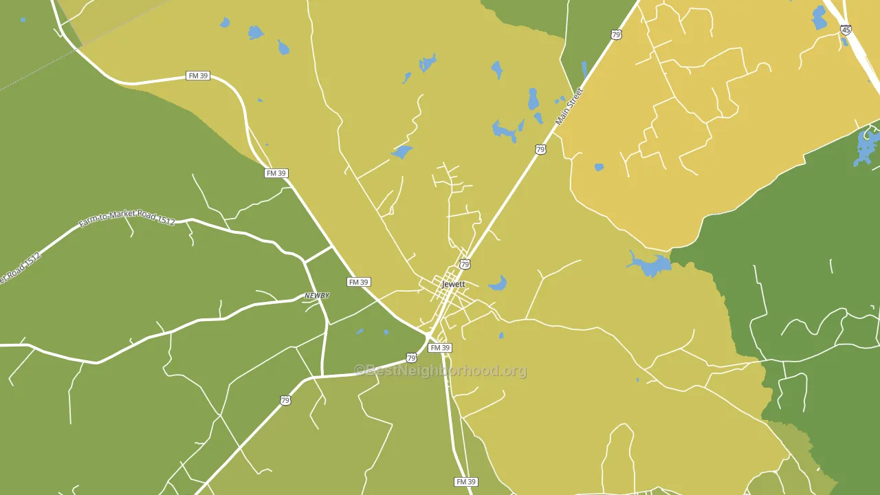 Newby, TX block-group voter-turnout map