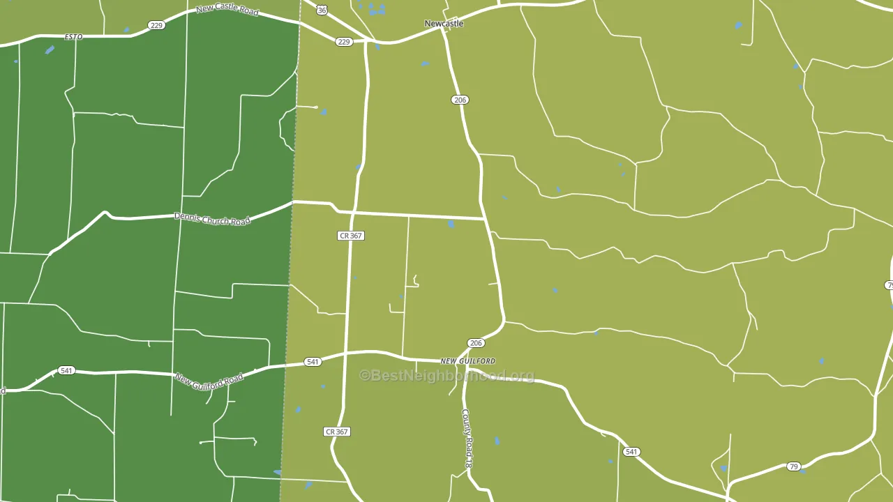 Newcastle, OH block-group voter-turnout map