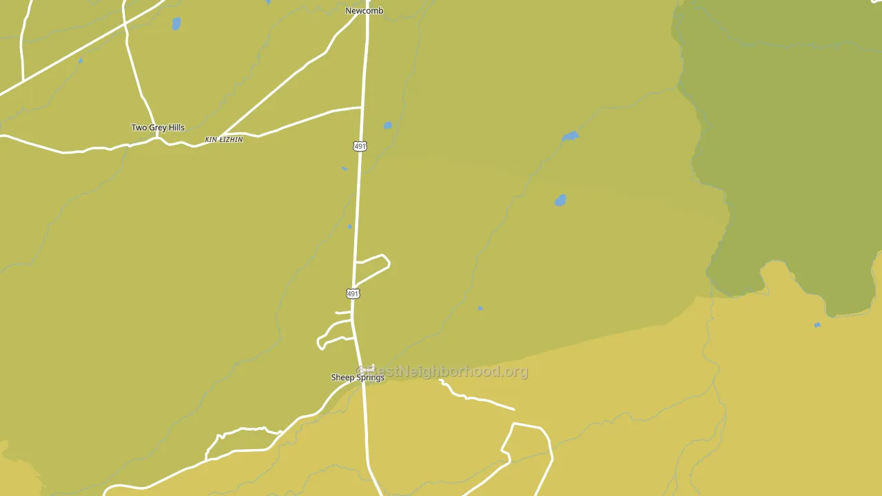 Newcomb, NM block-group voter-turnout map