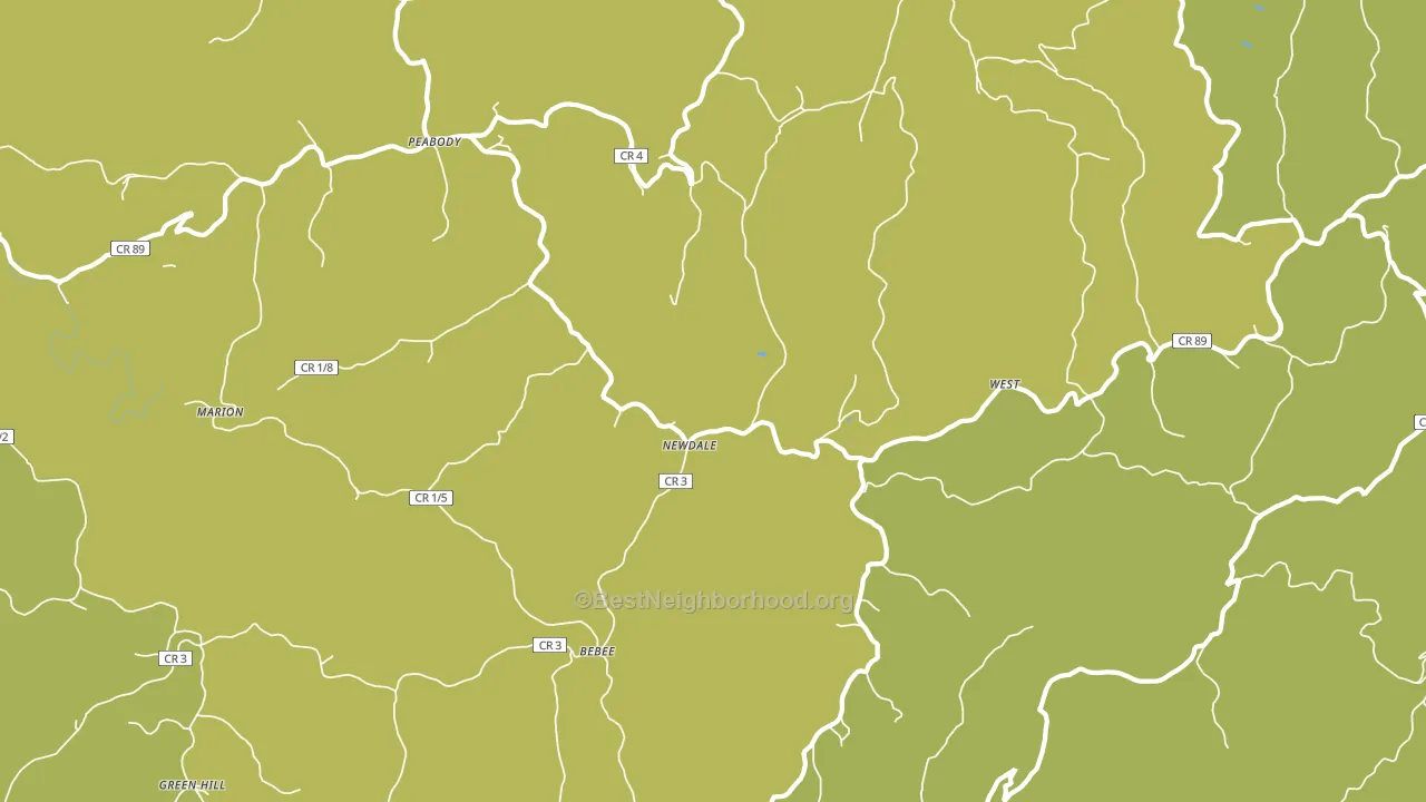 Newdale, WV block-group voter-turnout map