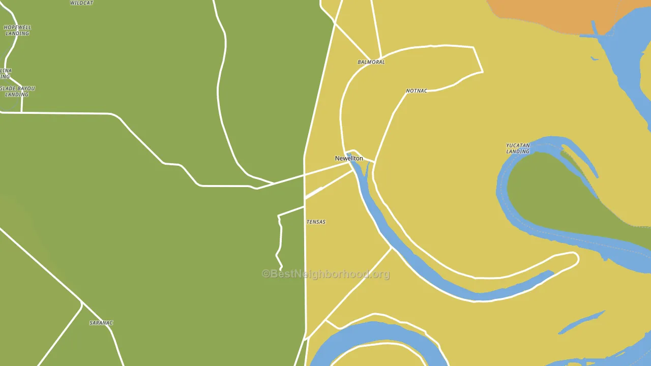 Newellton, LA block-group voter-turnout map