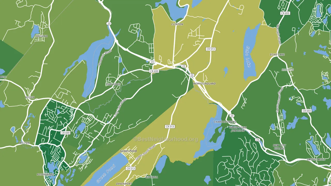 Newfoundland, NJ block-group voter-turnout map