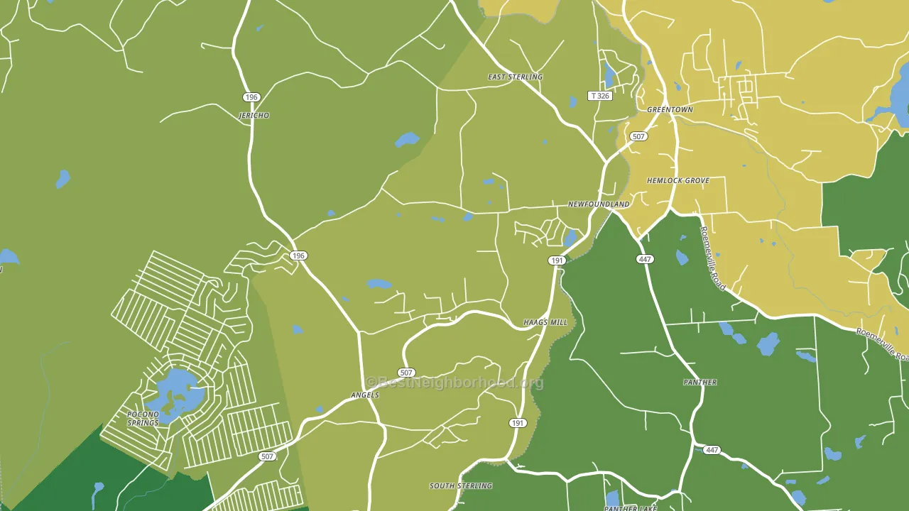 Newfoundland, PA block-group voter-turnout map