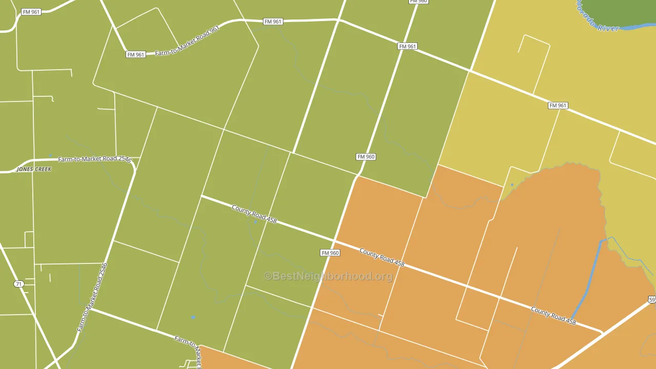 Newgulf, TX block-group voter-turnout map