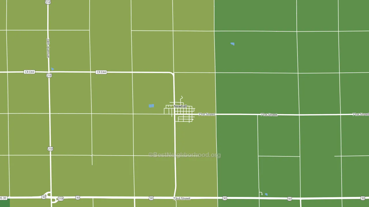 Newhall, IA block-group voter-turnout map