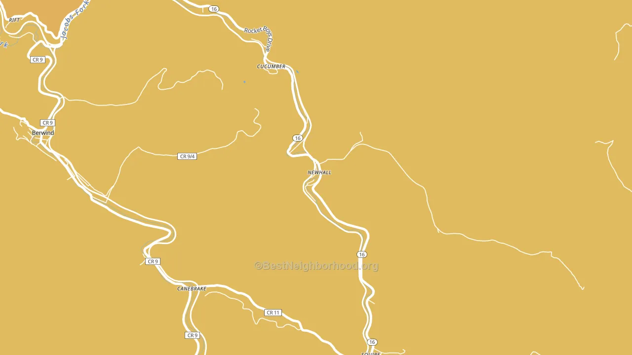 Newhall, WV block-group voter-turnout map