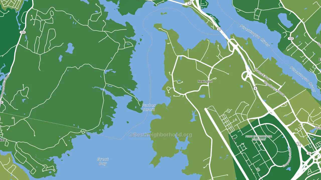 Newington, NH block-group voter-turnout map